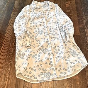 The JA Husband Shirt White With Blue Shells Size S